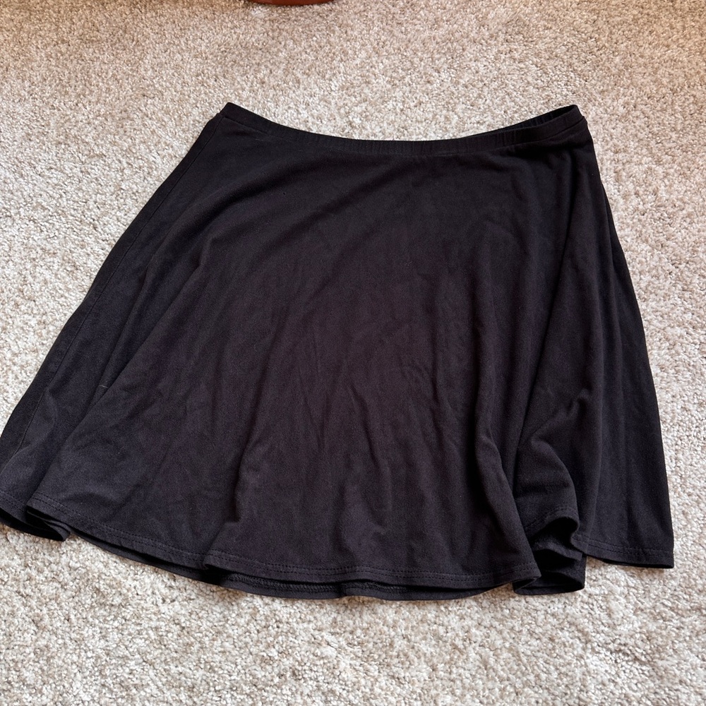SUEDE BLACK MINI SKIRT